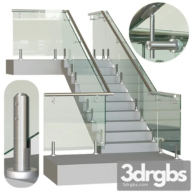 Glass railing on mini racks 4 3dsmax Download