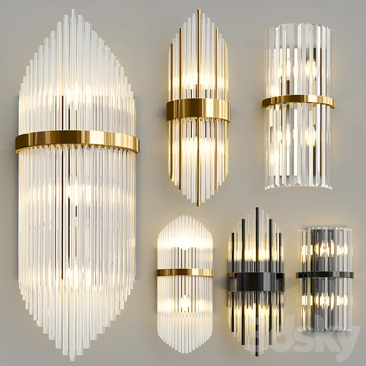 Glass Sconce Collection 3DS Max Model