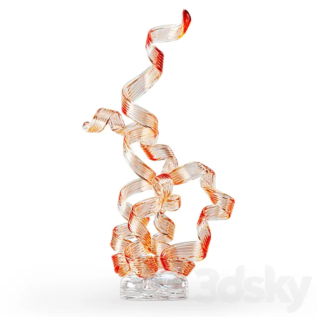 Glass sculpture Chihuly Rotolo 80 3ds Max