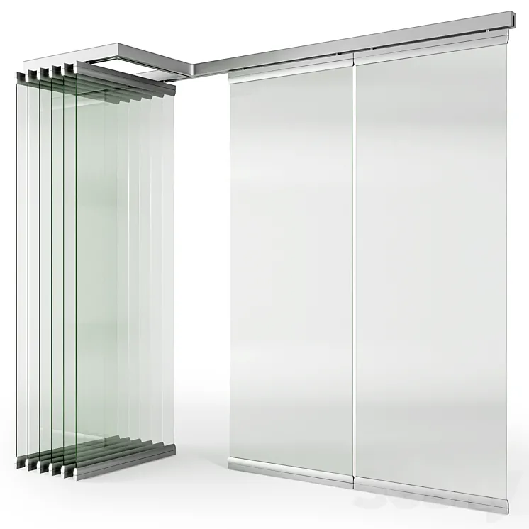Glass Sliding Partition Walls 3DS Max
