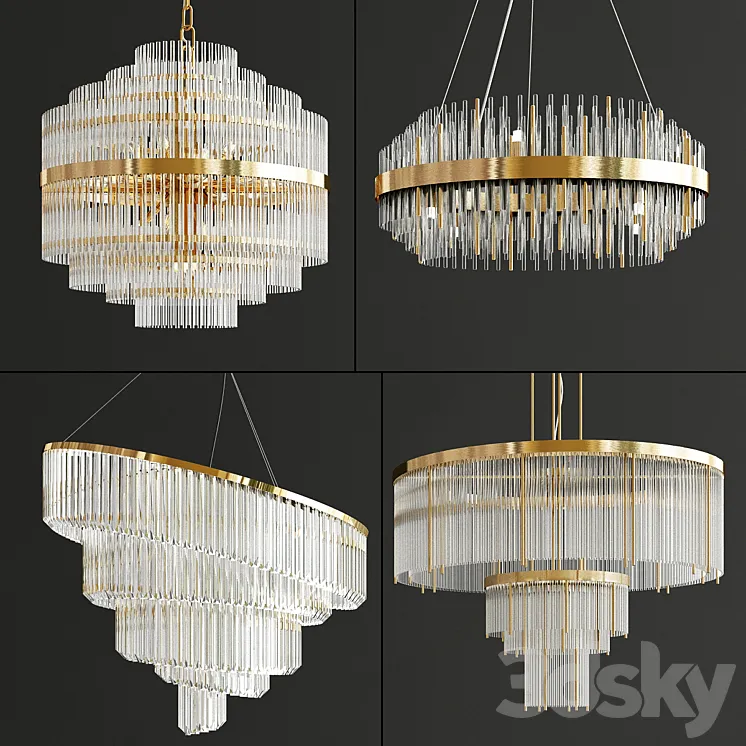 Glass Suspension Collection 3DS Max Model