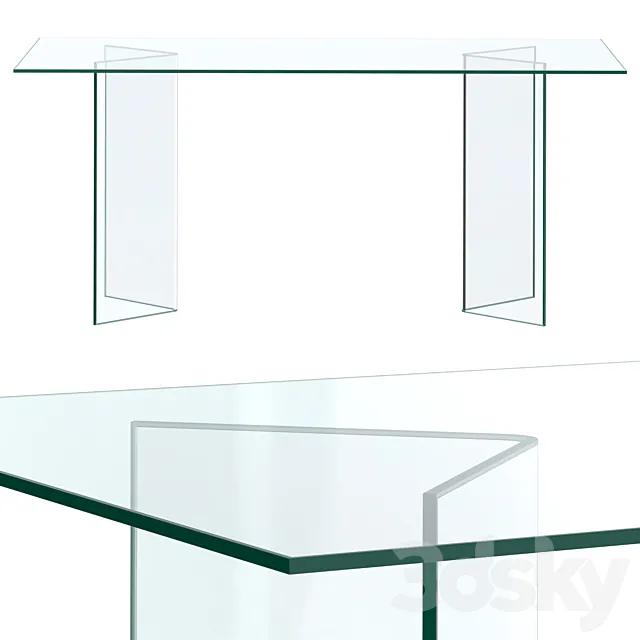 Glass table Burano 3ds Max