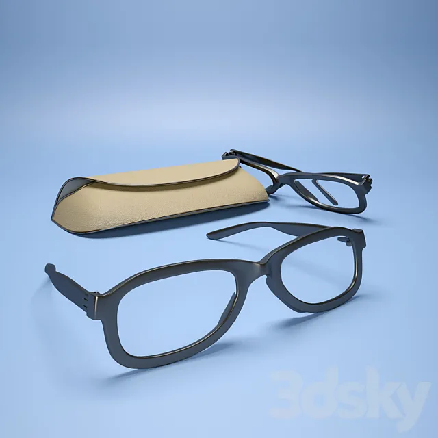 Glasses with case 3DSMax File