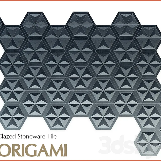 Glazed stoneware tiles – Origami 3ds Max