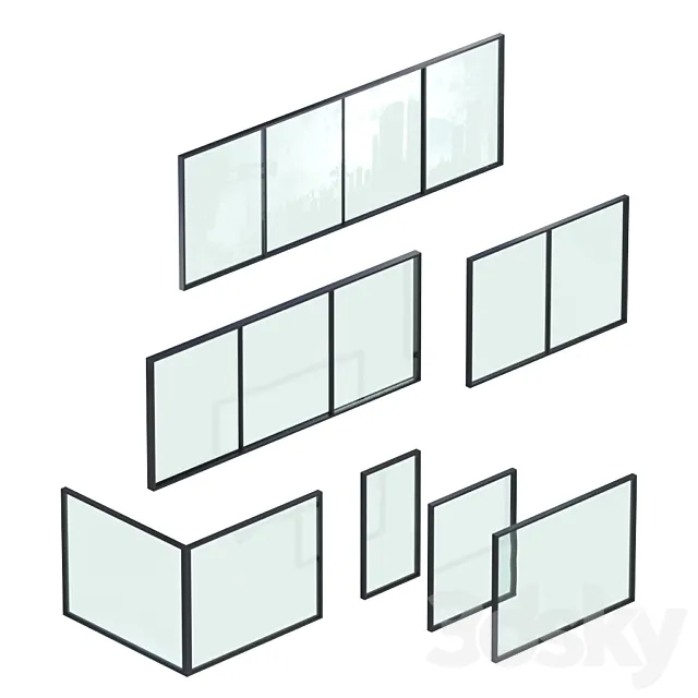 Glazing Set 01 3ds Max