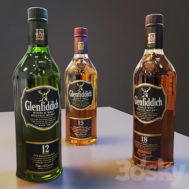 Glenfiddich whiskey 3DS Max Model