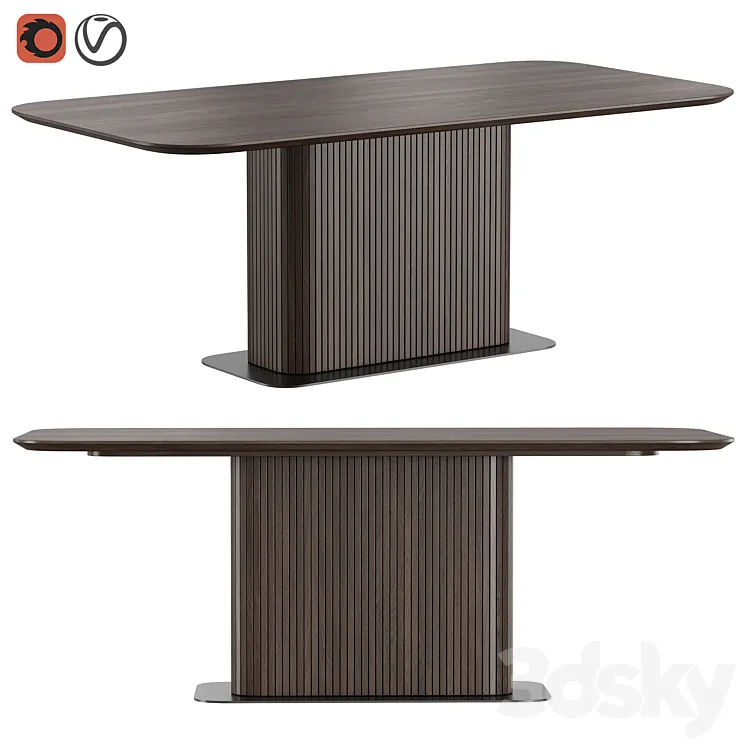 Glide Dining Table by Dantone Home 3DS Max Model