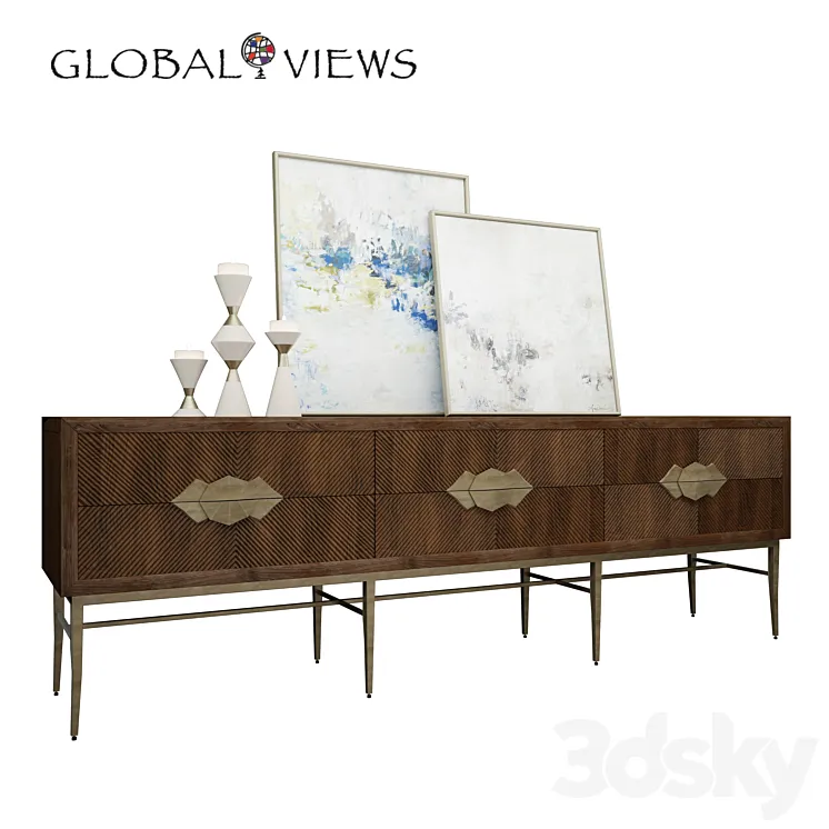 Global Views console and chest 3DS Max