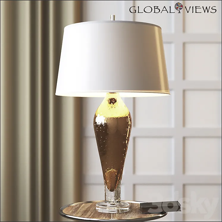 Global Views Golden Bubble Art Glass Lamp 3DS Max