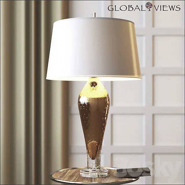 Global Views Golden Bubble Art Glass Lamp 3DSMax File