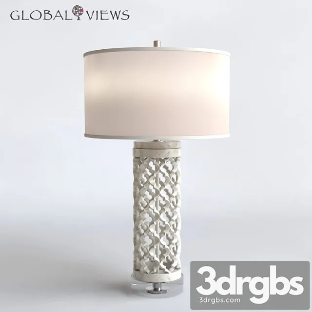 Global Views Lighting Arabesque Round Marble Table Lamp 3dsmax Download