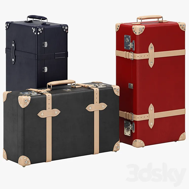 Globe Trotter Suitcases 3DS Max