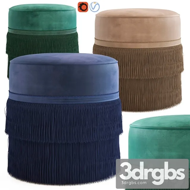 Globewest Kennedy Fringed Ottoman 3dsmax Download