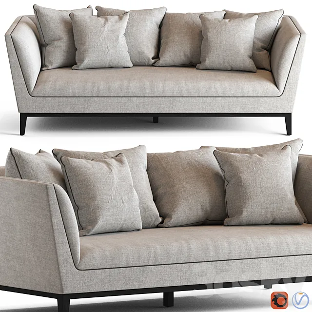 Globewest Vittoria Hampton 3 Seater Sofa 3DS Max Model