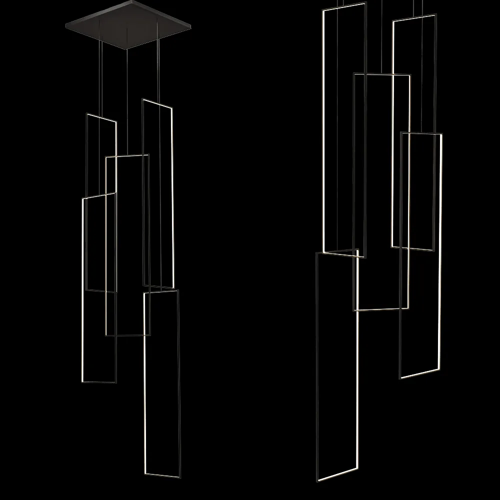 GLODE – Chandelier QuadroNetto 3ds Max