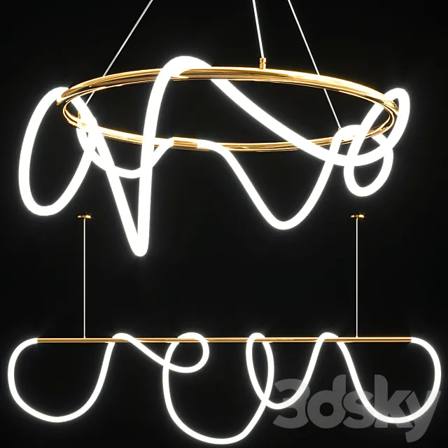 Glorify Black & Gold Set 3DS Max Model