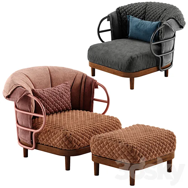 Gloster dune armchair 3ds Max