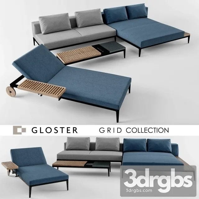 Gloster Set Sofa 01 3dsmax Download