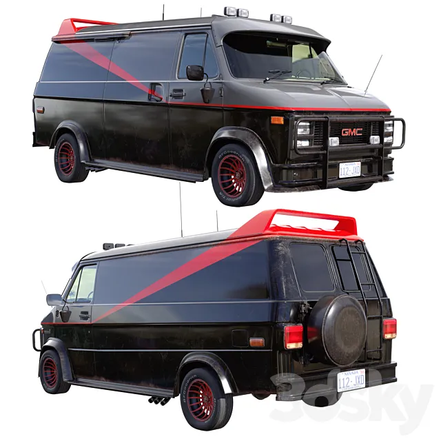 GMC Vandura 1983 A-team van 3ds Max