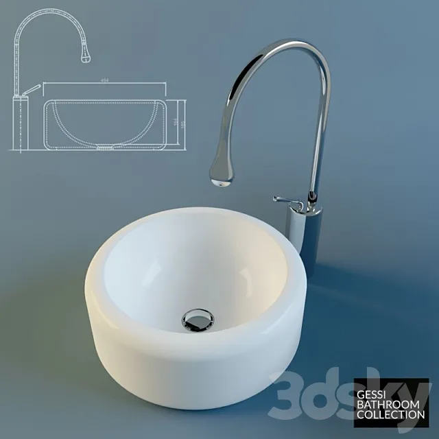 GOCCIA washbasin 3DS Max Model