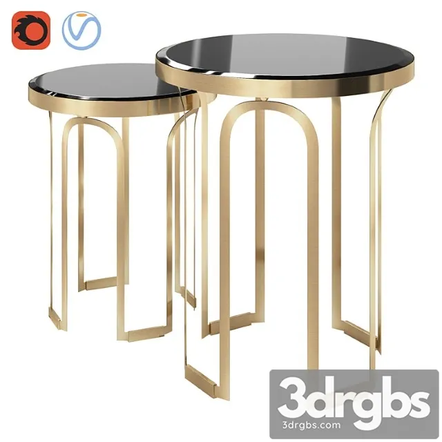 Gold castle tower side table