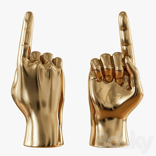 Gold figurine hand 3DSMax File