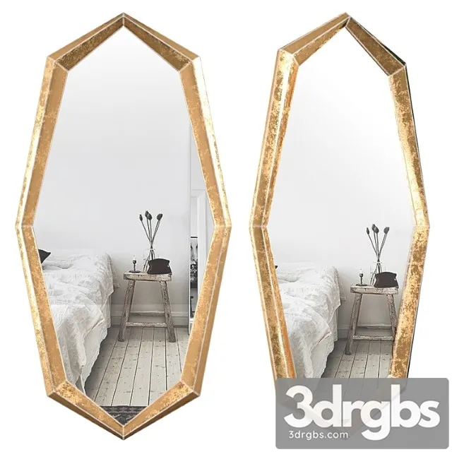 Gold octagonal mirror – eichholtz narcissus 112695 3dsmax Download