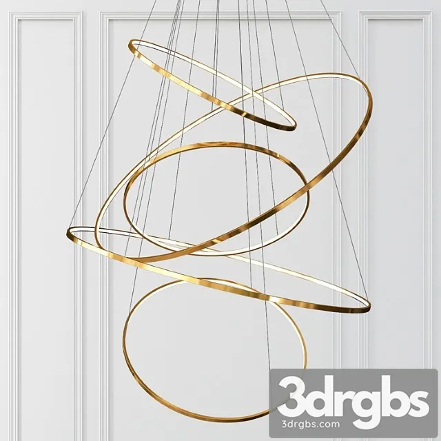 Gold ring chandelier 5 3dsmax Download