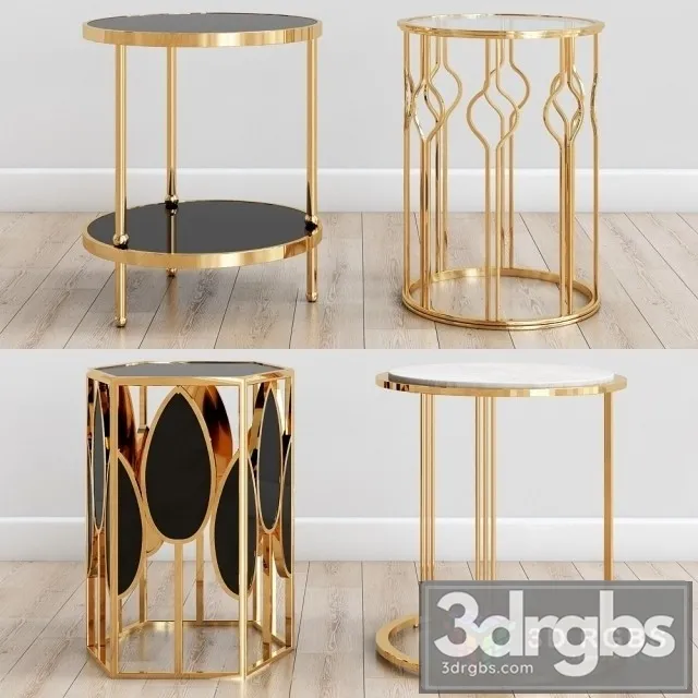 Gold Side Table 3dsmax Download