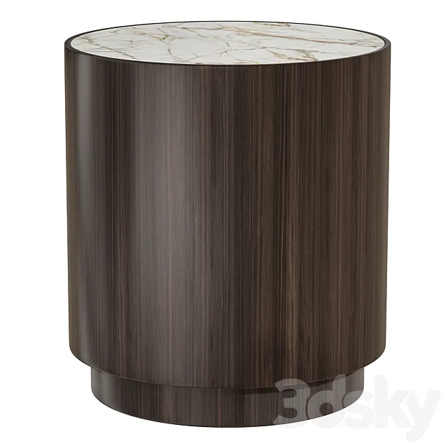 GOLD WOOD SIDE TABLE by laskasas 3ds Max