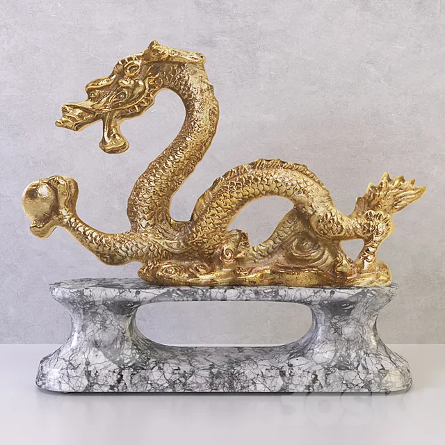 Golden Dragon. 3DSMax File