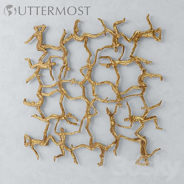 Golden Gymnasts wall decor by Uttermost 3DS Max Model