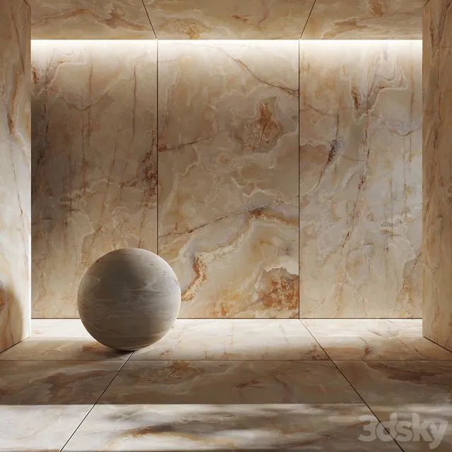 Golden Onyx Porcelain Tile 3dsMax Model