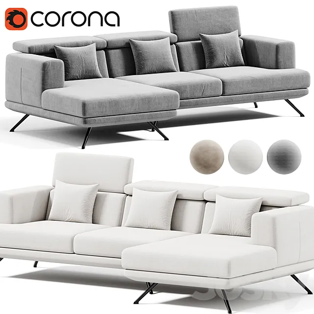 Golden Sofa By Chateau dAx 3ds Max