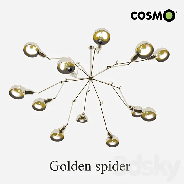 Golden spider 3DS Max Model