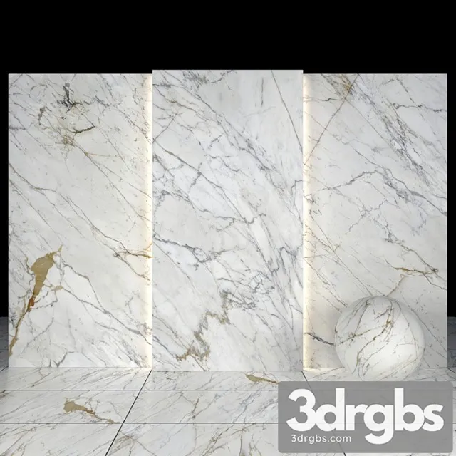 Golden white marble