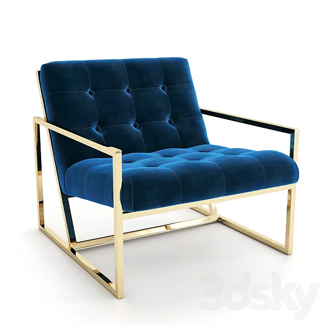 Goldfinger Lounge Chair  Jonathan Adler 3dsMax Model