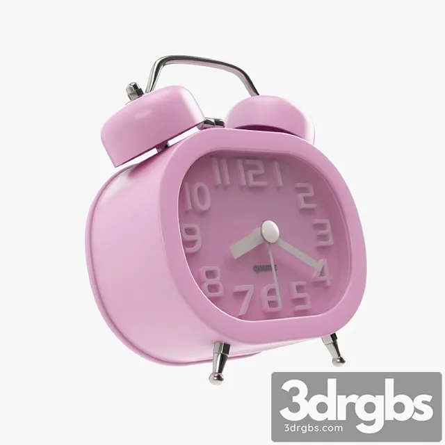 Goldfox fashion oval cute twin double bell desk alarm clock 3dsmax Download