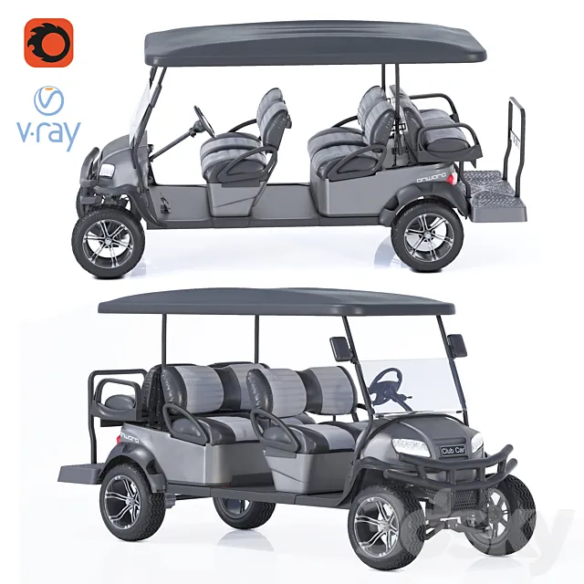 Golf Club Car 3ds Max