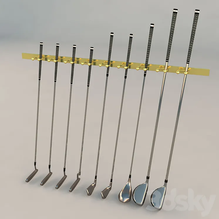 Golf Club Set 3DS Max