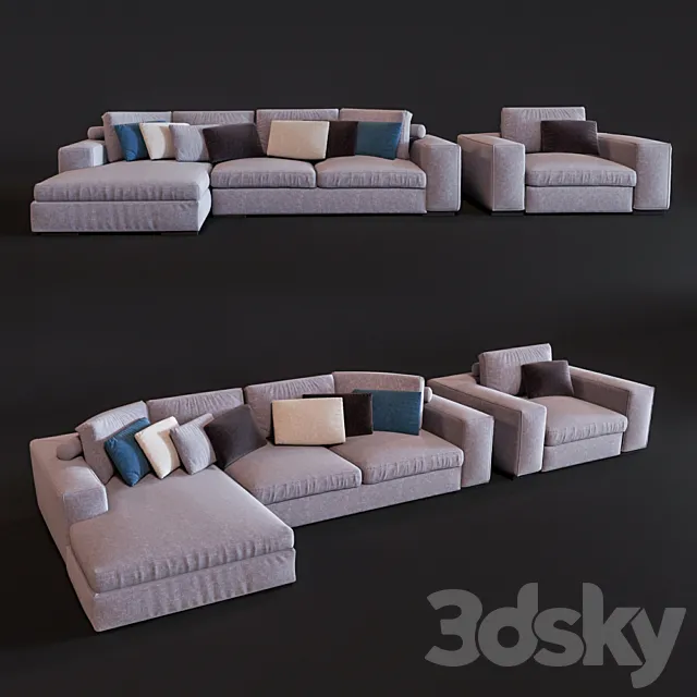 Gordon sofa and armchair by Relax factory 3DSMax File