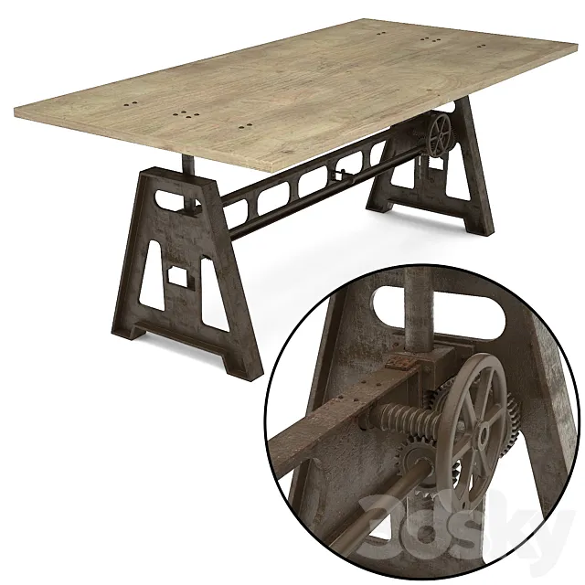 GORDONS adjustable table 3DS Max Model