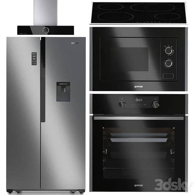 Gorenje kitchen appliances set 4 3dsMax Model