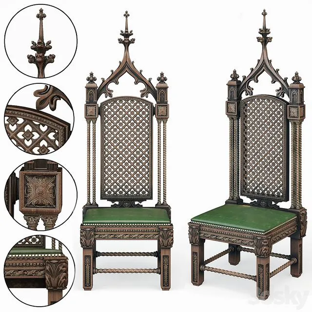 Gothic chair 3dsMax Model