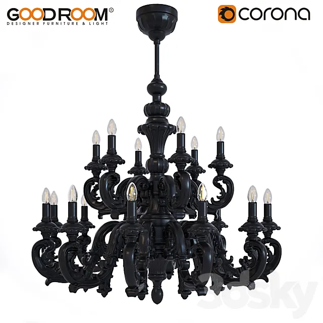 Gothic Chandelier 3ds Max