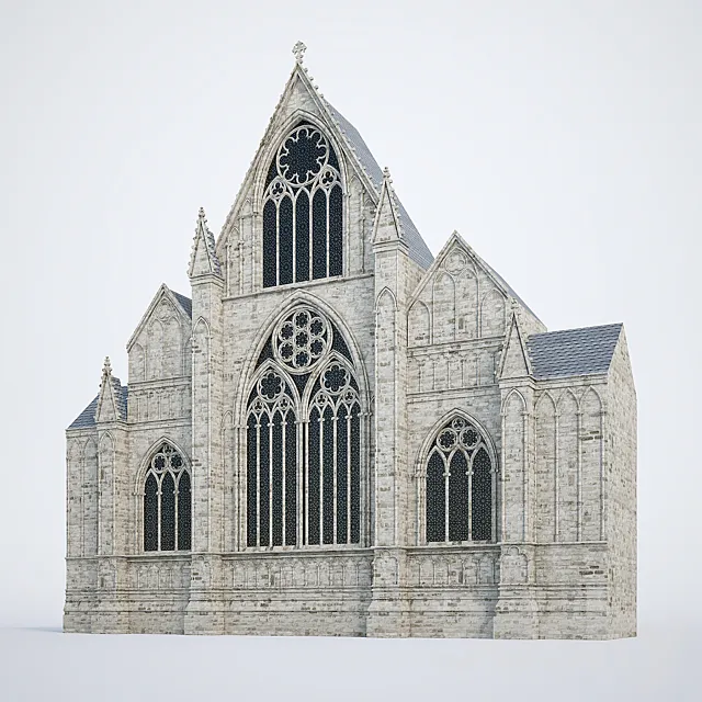 Gothic facade 3ds Max