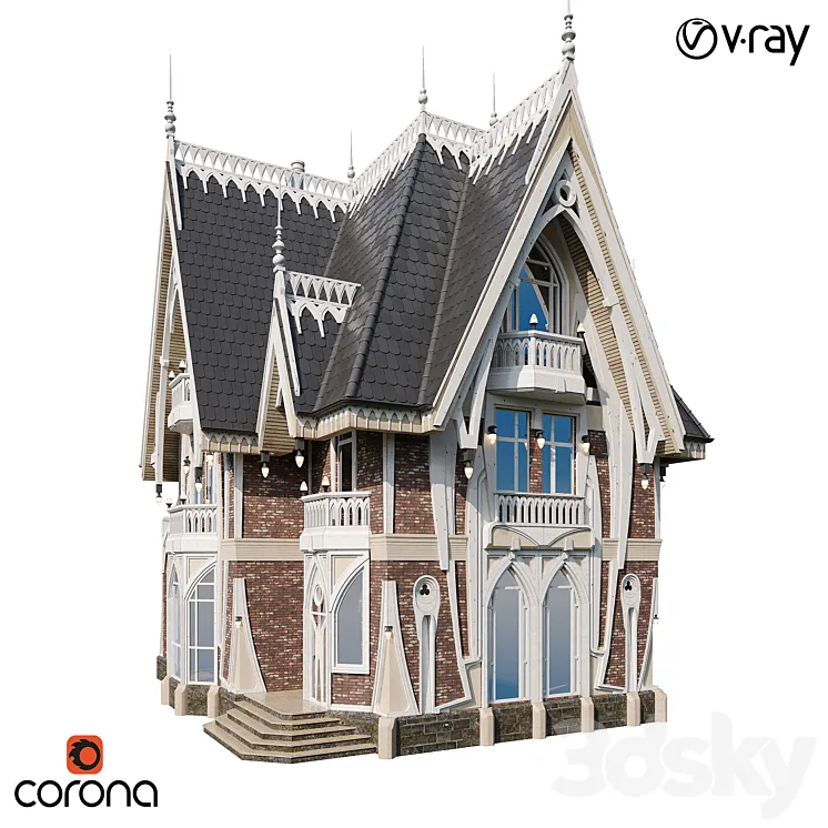Gothic house 3DS Max