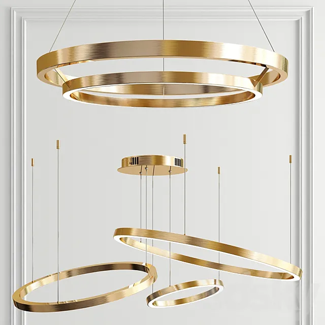 Grace & Hoops Ring Chandelier 3ds Max
