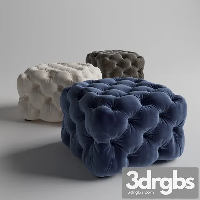 Grace tufted cube ottoman 2 3dsmax Download