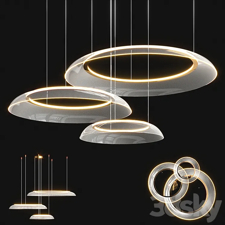 Graduated Circle Chandelier 3DS Max